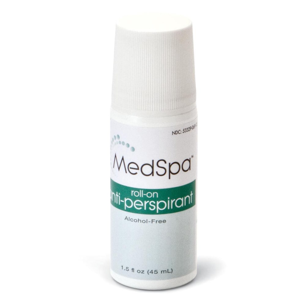 Medline MedSpa Roll-On Unscented Antiperspirants/Deodorants, 1.5 Oz, Pack Of 96