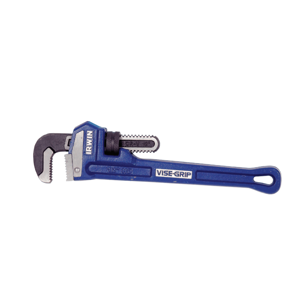 Stanley Cast Iron Pipe Wrench, Forged Steel Jaw, 12 in