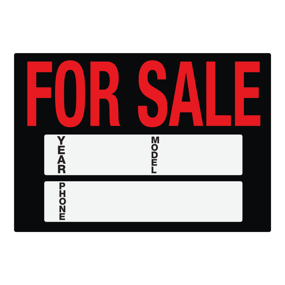 Cosco Static Cling "Car Sale" Sign Kit