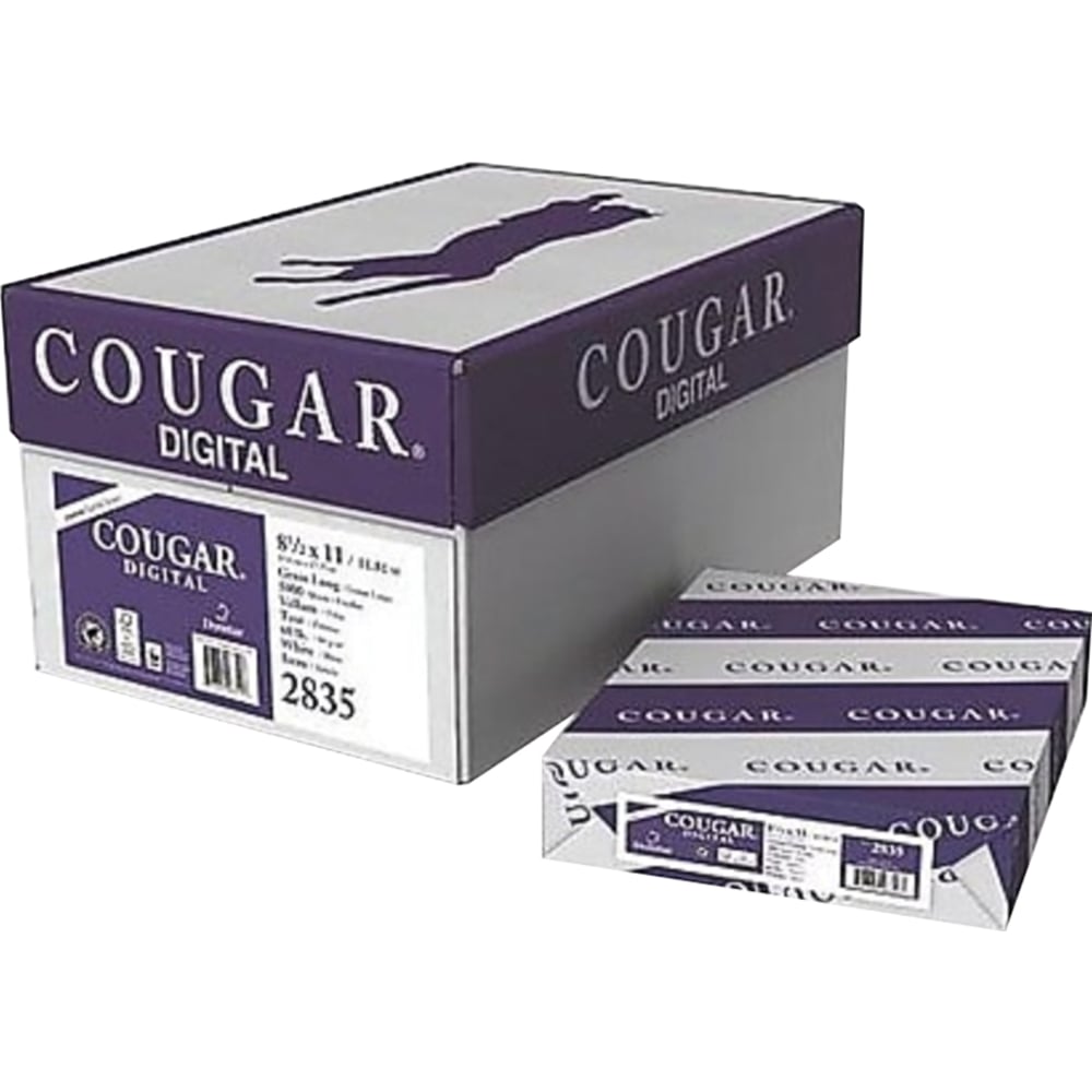 Cougar Digital Multipurpose Paper, 10 Reams, White, Letter (8-1/2in x 11in), 60 Lb, 98 Brightness, 500 Sheets Per Ream