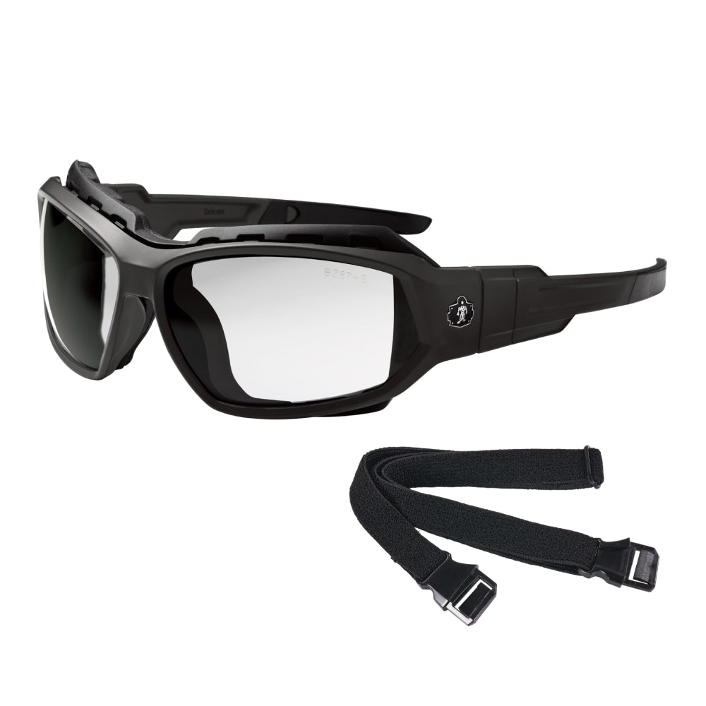 Ergodyne Skullerz LOKI-AFAS Safety Spoggles, Matte Black Frame/Clear Lens