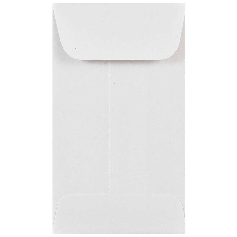JAM PAPER #3 Coin Business Commercial Envelopes, 2 1/2in x 4 1/4in, White, Pack Of 25