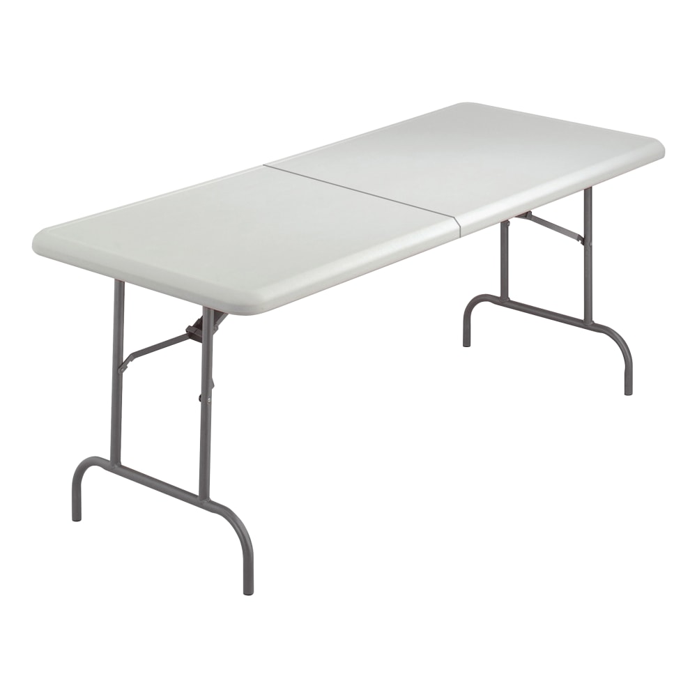 Iceberg IndestrucTable TOO Bifold Table - Rectangle Top - Adjustable - 96in Table Top x 30in Table Topx 2in Table Top Thickness - 65473