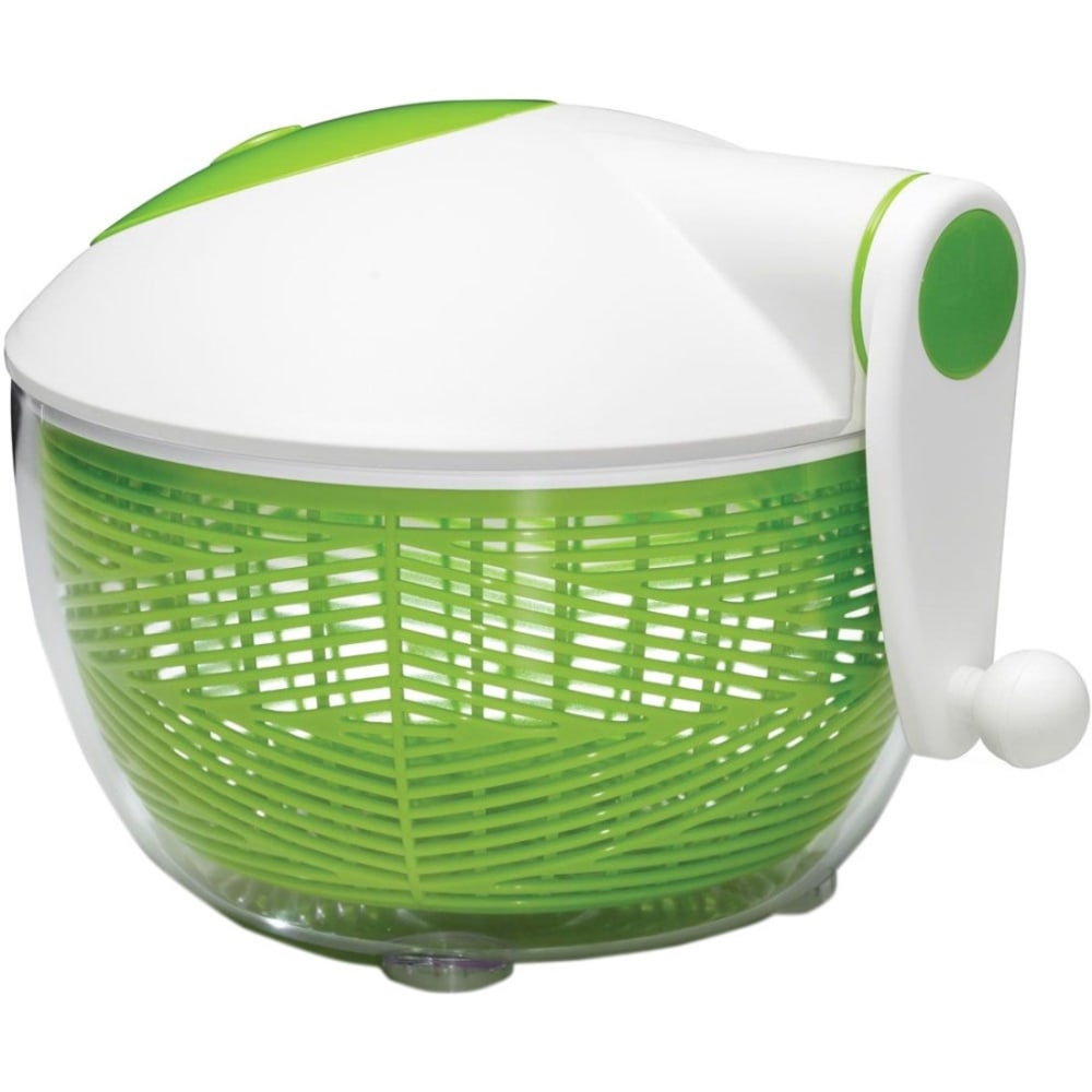 Starfrit Manual Salad Spinner, 5 Qt, Green/White