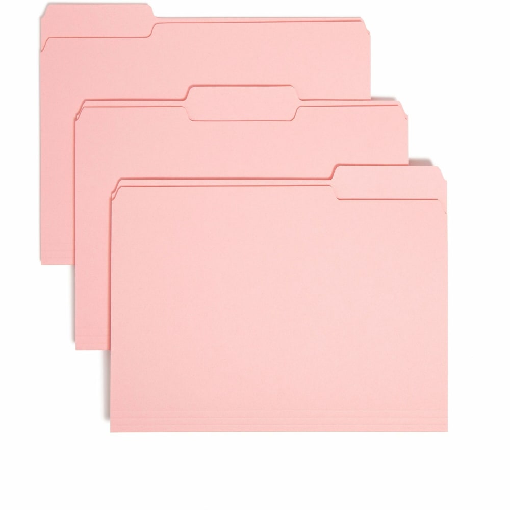 Smead 1/3 Tab Cut Letter Recycled Top Tab File Folder, Box of 100 - 10263