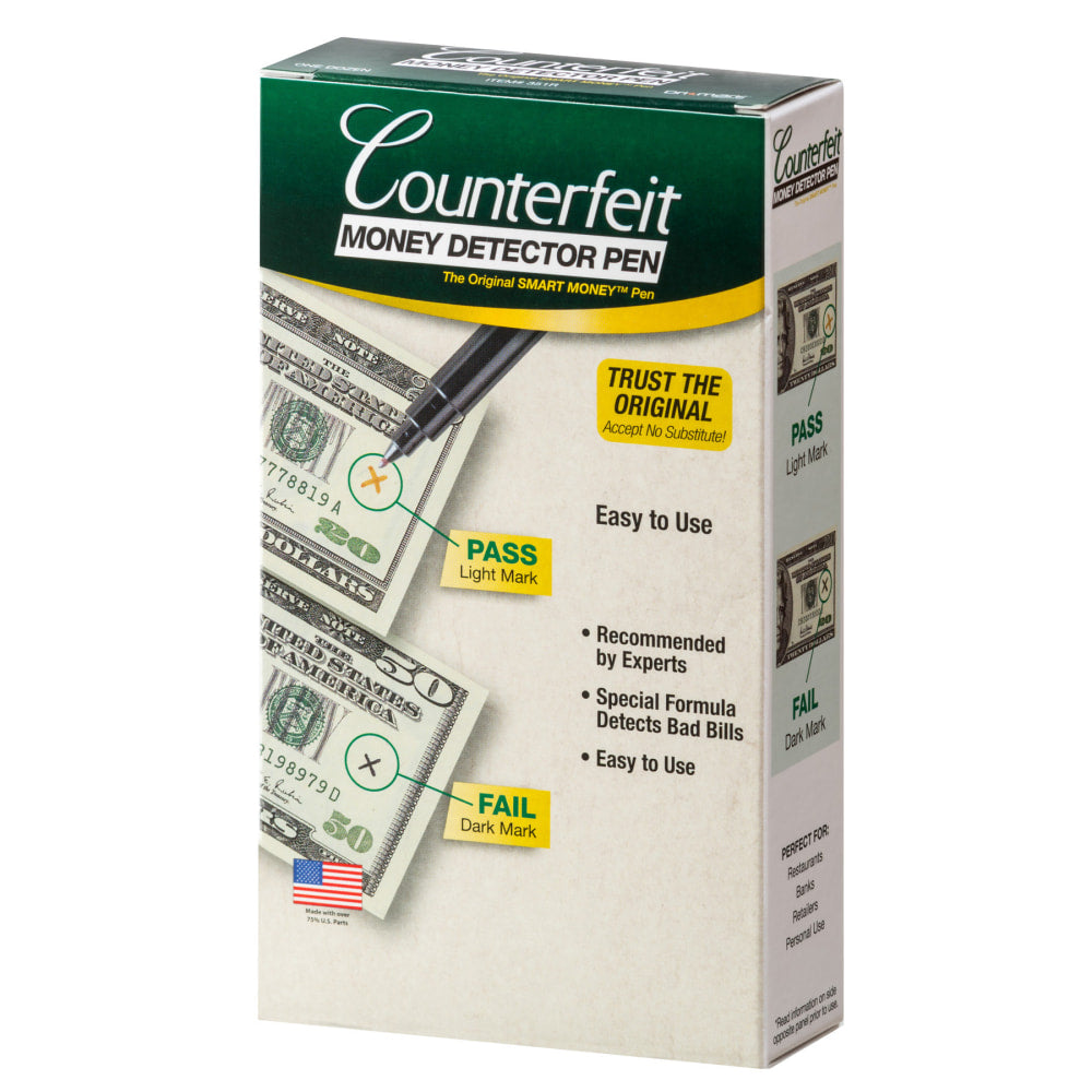 Dri-Mark Counterfeit Detector Pens, Pack Of 12