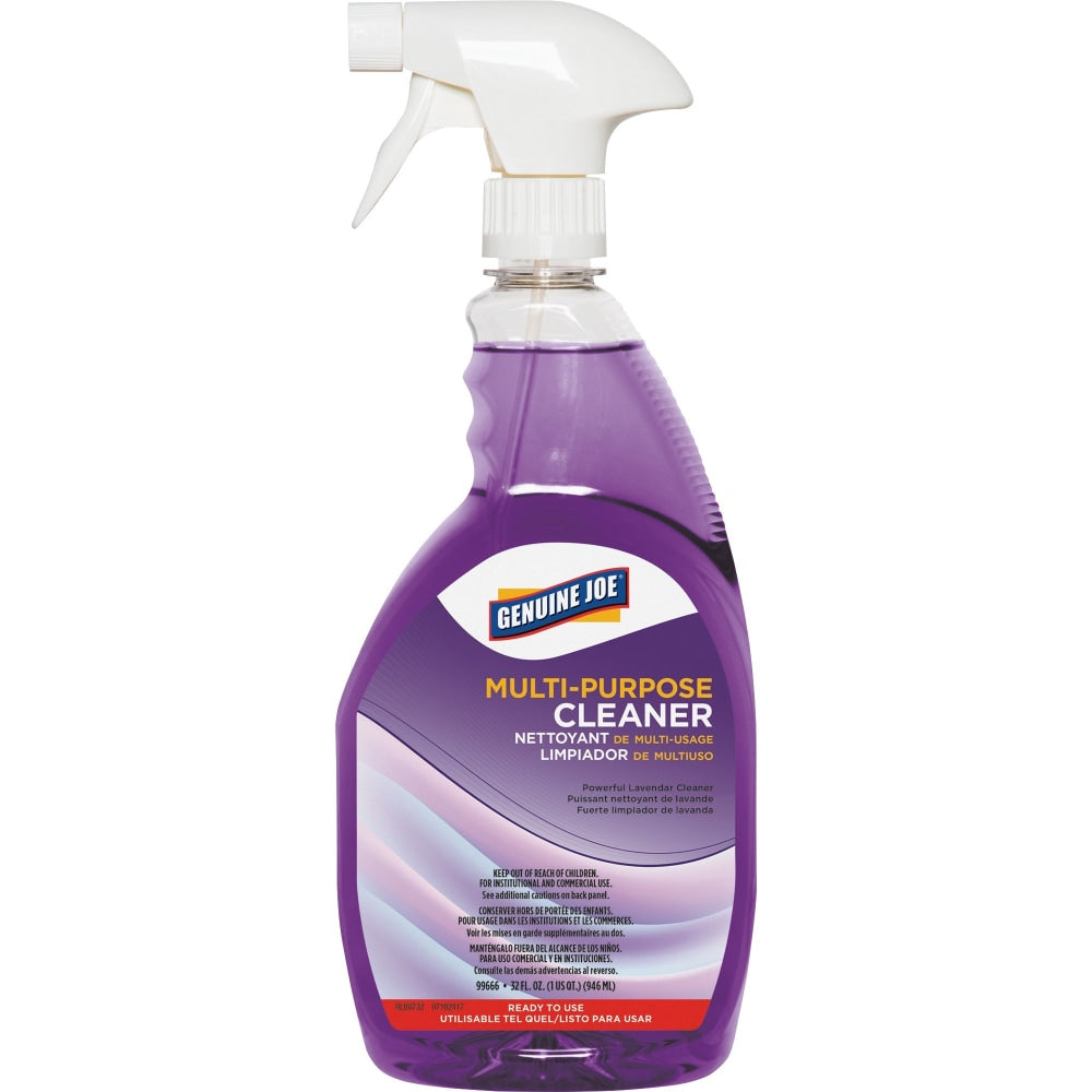 Genuine Joe Multi-purpose Cleaner - For Kitchen - Ready-To-Use - 32 fl oz (1 quart) - Lavender Scent - 99666
