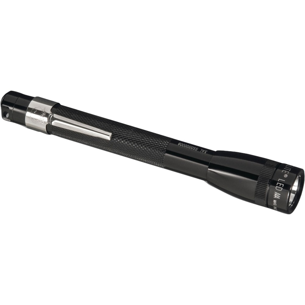 Maglite Mini Maglight LED 2 Cell AAA Flashlight  LED  100 lm Lumen  2 x AAA  Alkaline  Battery  Water Resistant, Drop Resistant  Black