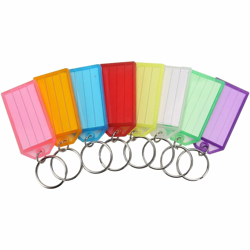 Sparco Wall Mount Key Rack, 8 x Key Tag, 2.80inH x 10.50inW x 0.50inL, Assorted, 1 Set