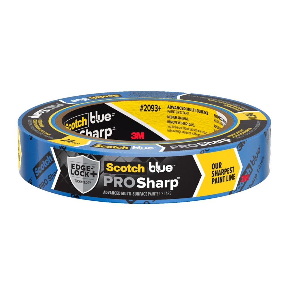 ScotchBlue PROSharp Painters Tape, 1 Roll, 0.94 in x 60 yd, Protects Surfaces and Removes Easily, Edge-Lock Tape for Indoor and Outdoor Use