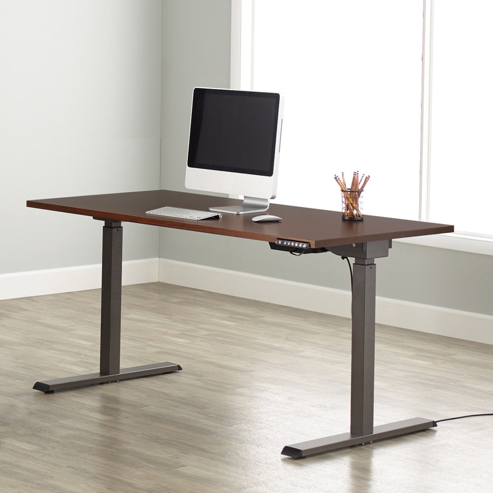 Realspace Magellan Performance Electric 60inW Height-Adjustable Standing Desk, Cherry