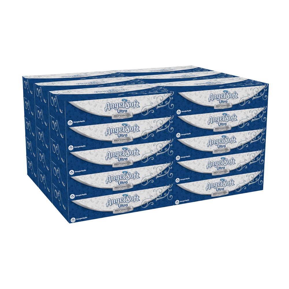 Angel Soft by GP PRO Ultra Professional Series Premium 2-Ply Facial Tissue, 125 Sheets Per Box, Case Of 30