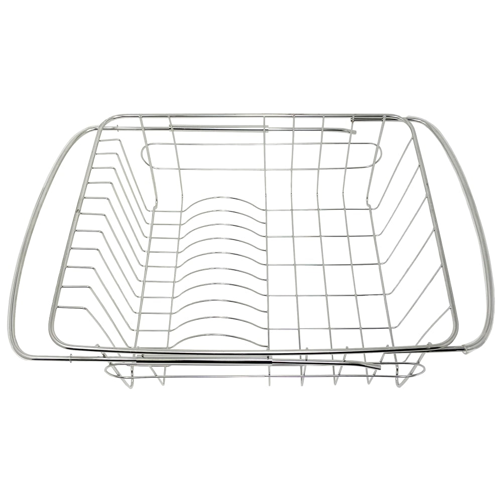Better Houseware Adjustable Over-the-Sink Dish Drainer, 5inH x 11-1/2inW x 16-1/2inD, Silver