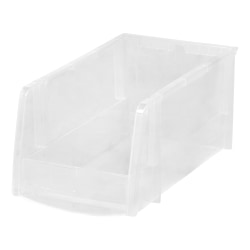 Office Depot Brand Mini Plastic Stacking Bin, Small Size, 5in x 5 1/2in, Clear