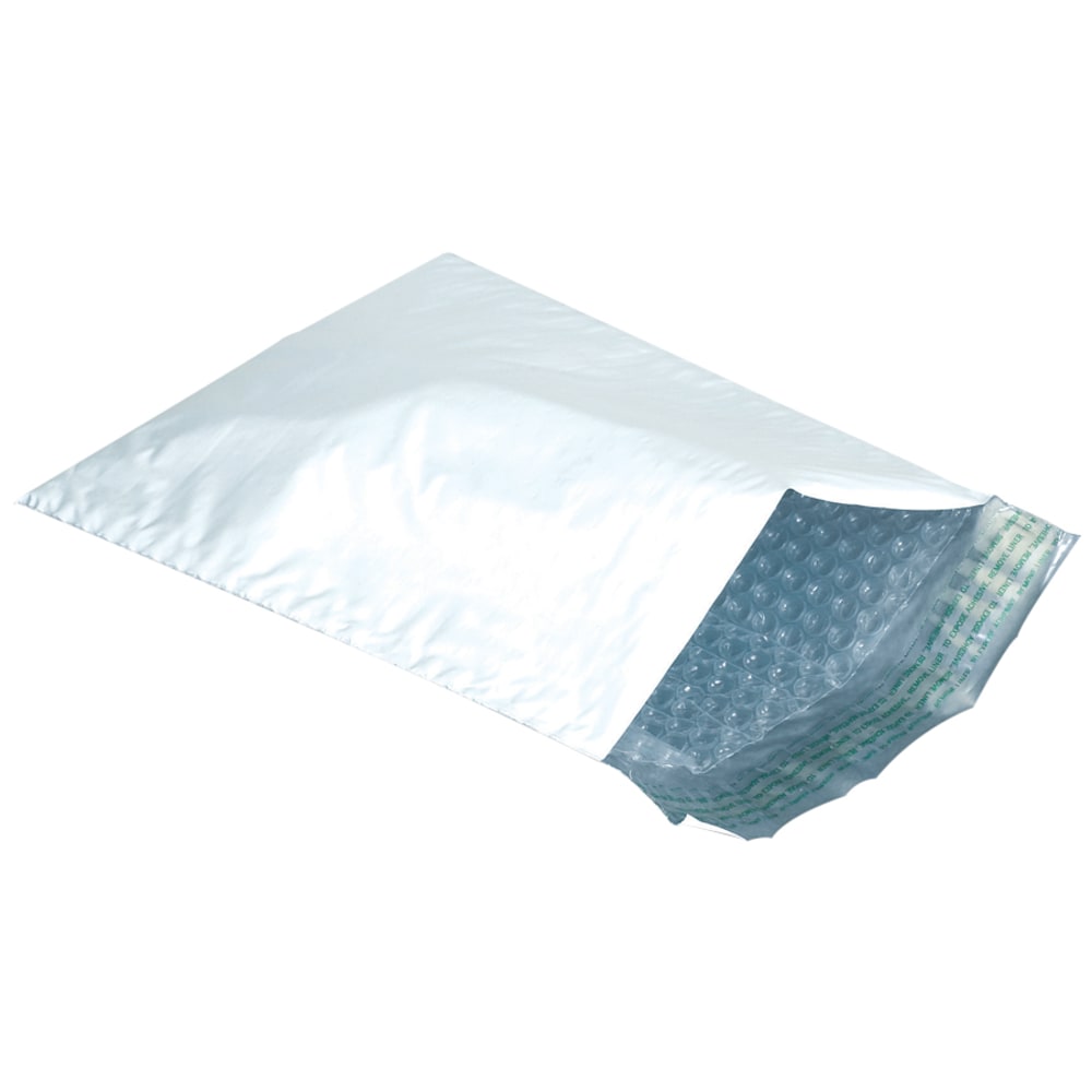Partners Brand Bubble-Lined Poly Mailers, 14 1/4in x 20in, White, Box Of 25