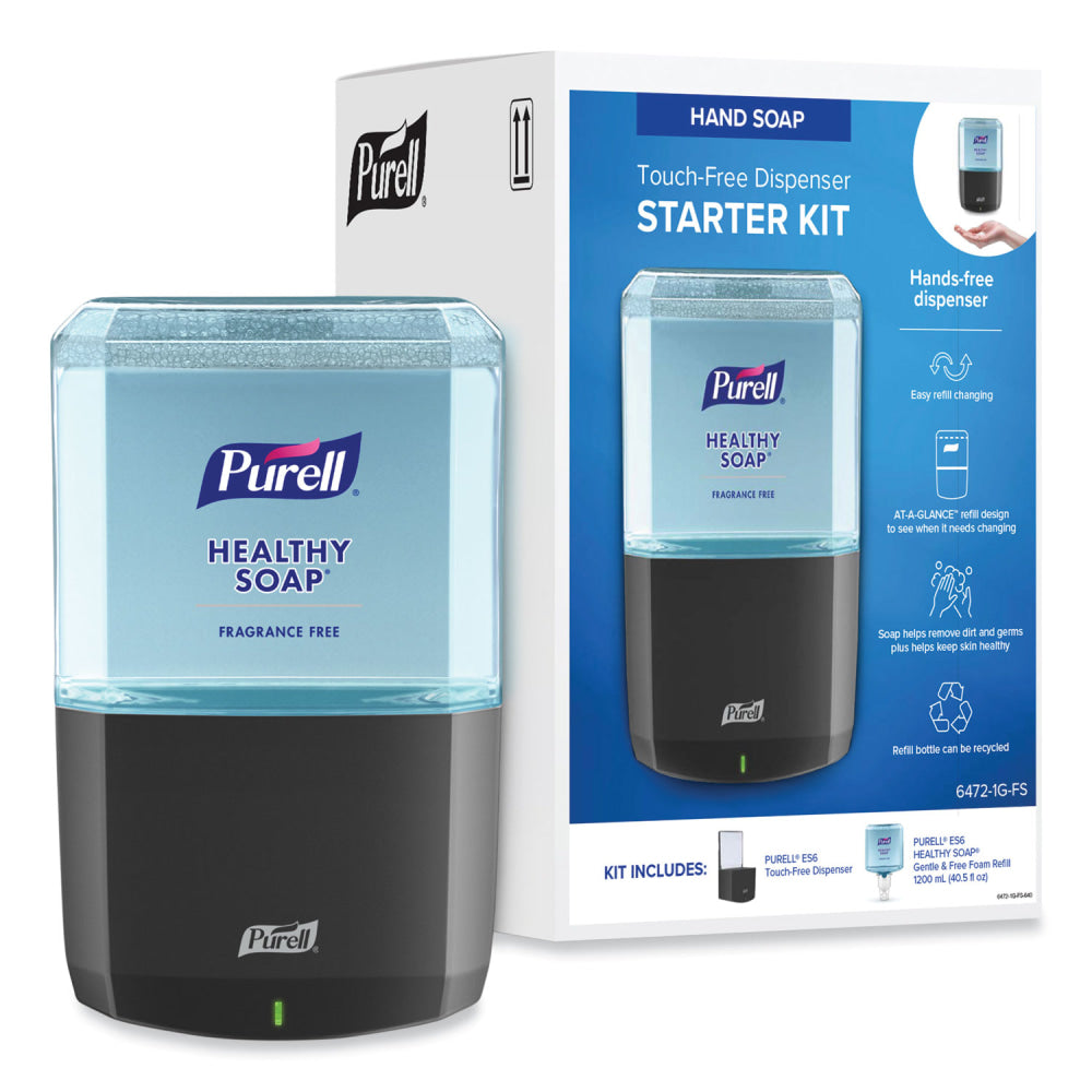 PURELL HEALTHY SOAP Gentle and Free Foam ES6 Starter Kit, 1,200 mL, Graphite