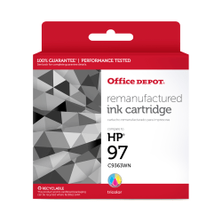 Office Depot Brand Remanufactured Tri-Color Ink Cartridge Replacement For HP 97