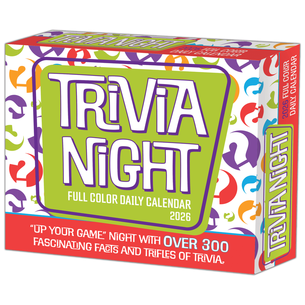 2026 Willow Creek Press Page-A-Day Daily Desk Calendar, 6-1/4in x 5-1/2in, Trivia Night, January To December, 54468