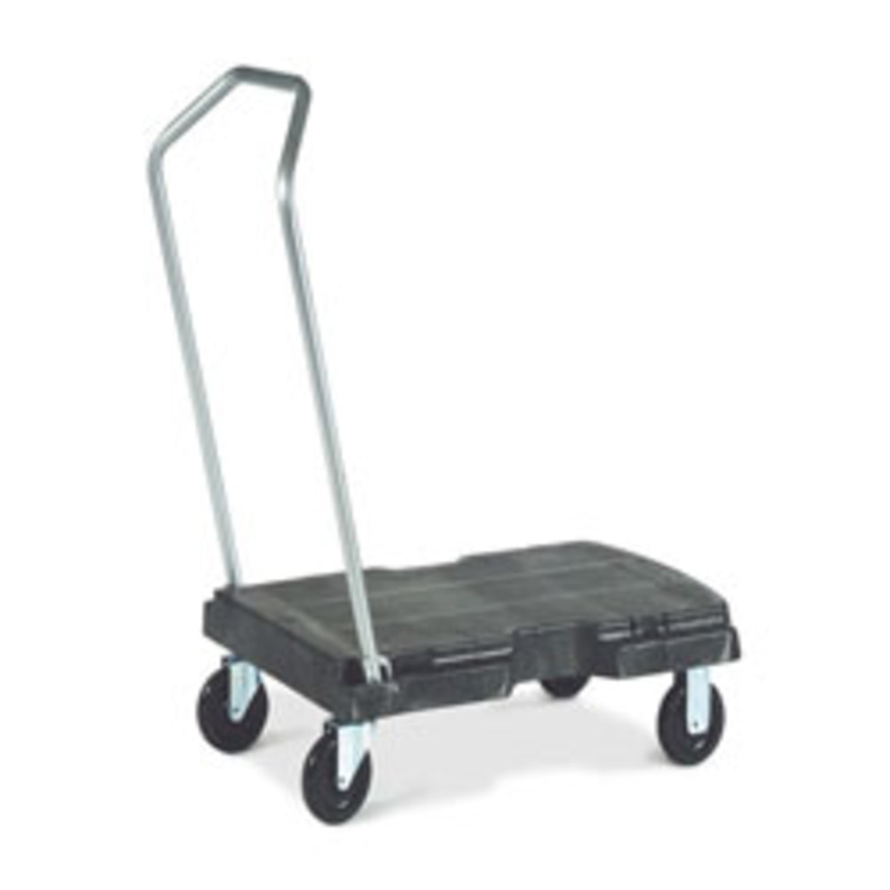 Rubbermaid Commercial Utility Duty Triple Trolley - Push/Pull Handle - 500 lb Capacity - 5in Caster Size - 4401BLA