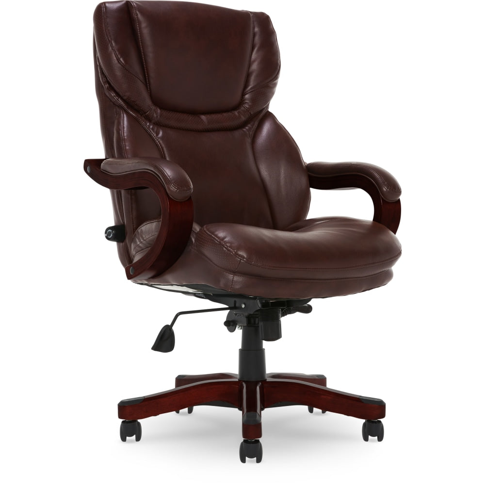 Serta Conway Big & Tall Bonded Leather High-Back Office Chair, Brown