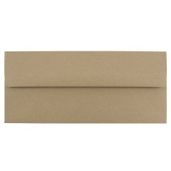 JAM PAPER #10 Business Premium Envelopes, 4 1/8 x 9 1/2, Brown Kraft Paper Bag, 25/Pack