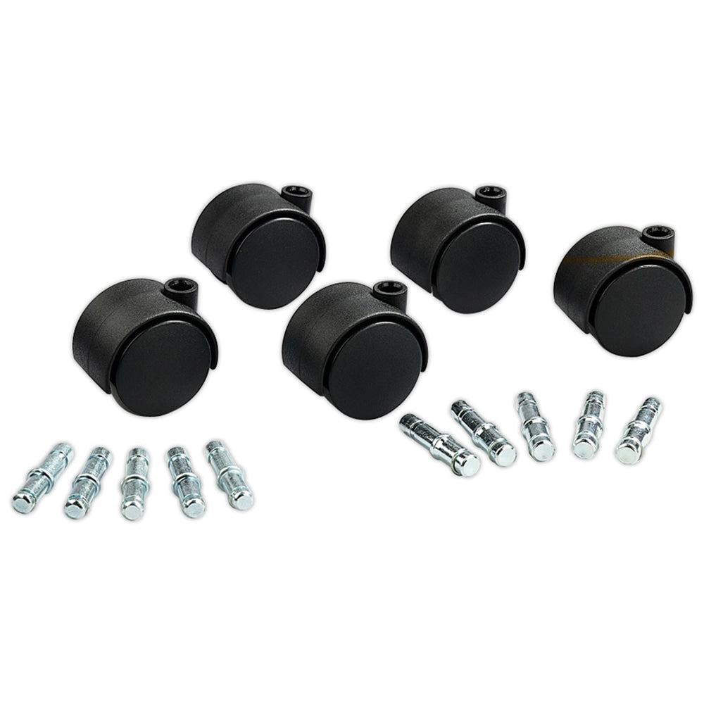 Master Caster Get It Movin Hard Wheel Casters For Metal Bases On Carpeted Floors, Pack Of 5