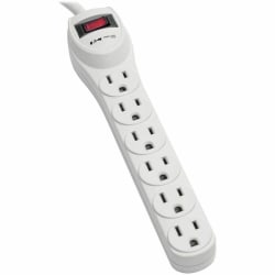 Eaton Tripp Lite Series Surge Protector Power Strip 120V 6 Outlet 2ft Cord 180 Joule - Surge protector - AC 120 V - output connectors: 6 -  - TLP602