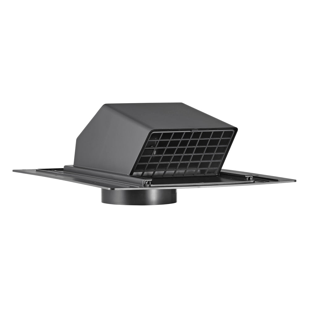 Lambro 4-In. ABS Plastic Roof Exhaust Vent with Damper and Removable Screen, Black, 3540