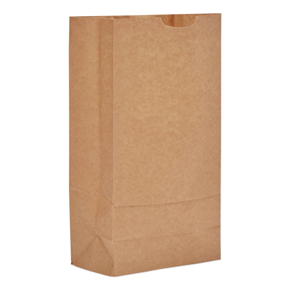 General Grocery Paper Bags, 13-7/16inH x 6-5/16inW x 4-1/4inD, Kraft Brown, Pack Of 500 Bags