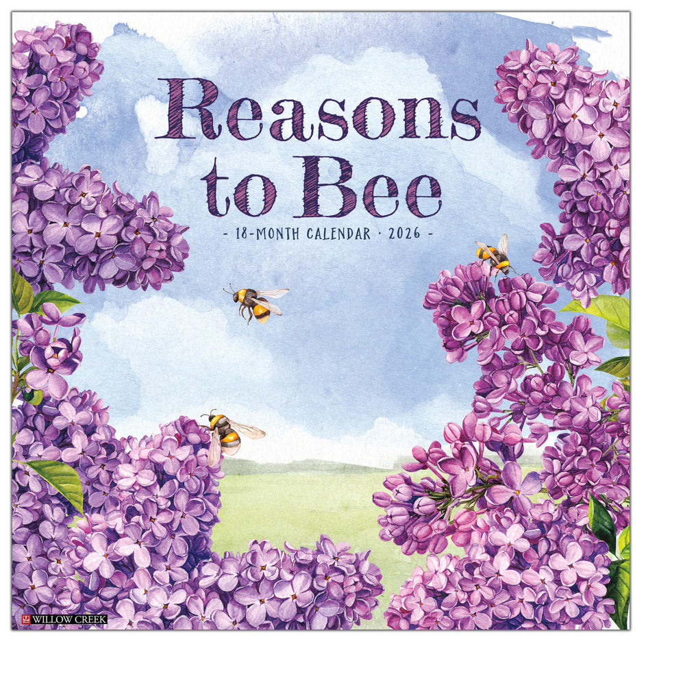 2026 Willow Creek Press Inspirational Monthly Wall Calendar, 12in x 12in, Reasons to Bee, January To December, 52587