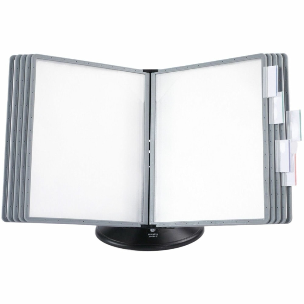 Business Source Deluxe Catalog Display Rack - Support Letter 8.50in x 11in Media - Black - 1 Each