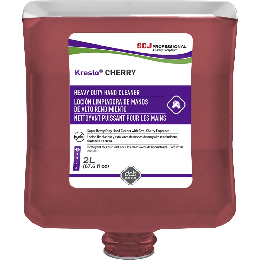 SC Johnson Kresto Cherry Hand Cleaner - Cherry Scent - 2.11 quart - Soil Remover, Oil Remover, Grease Remover, Carbon Remover, Odor Remover, Petroleum