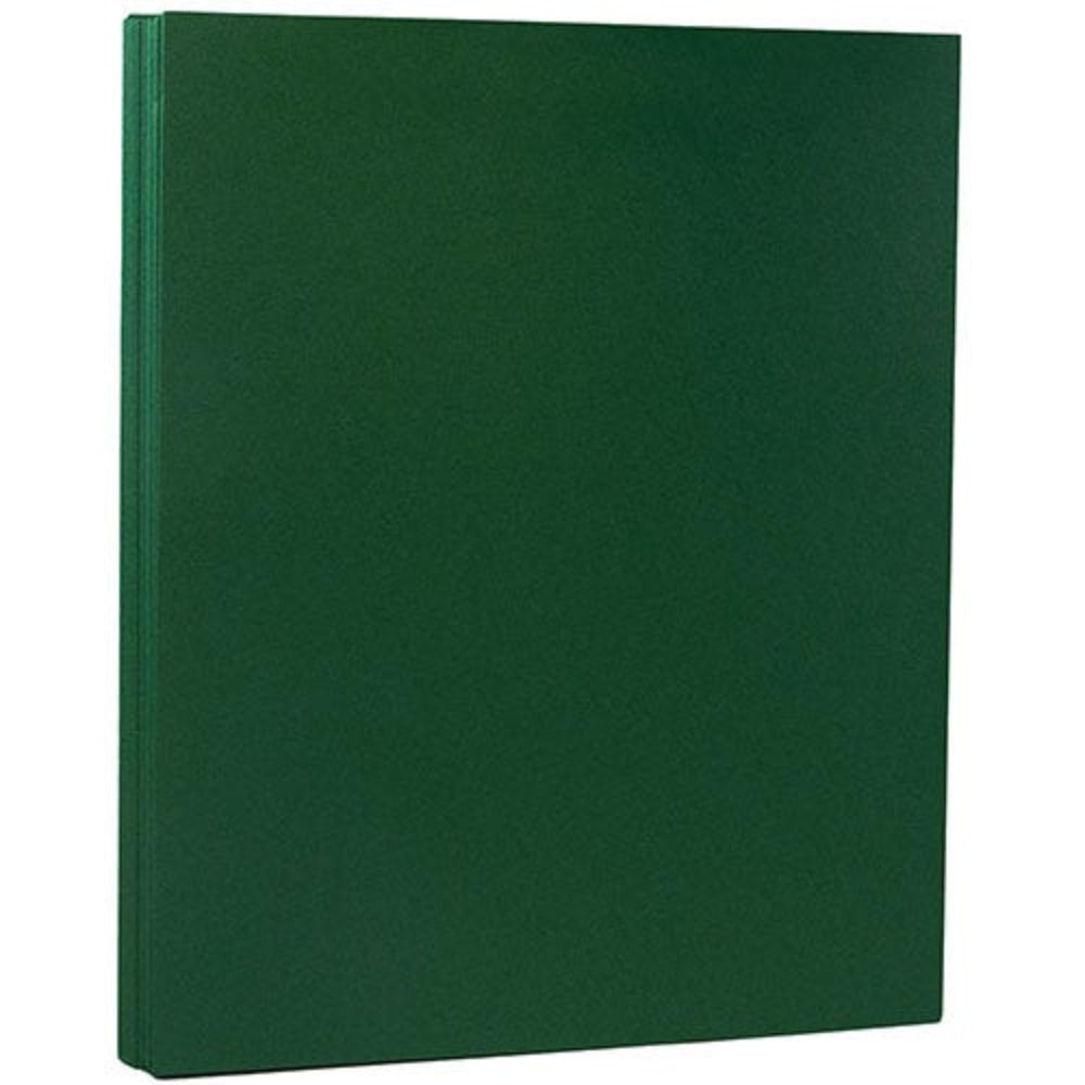 JAM Paper Card Stock, Dark Green, Letter (8.5in x 11in), 130 Lb, Pack Of 25