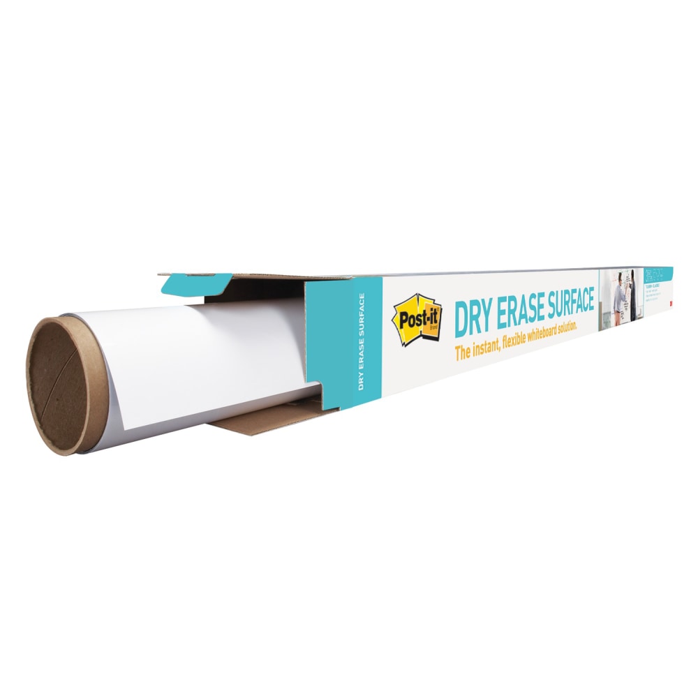 Post it Non-Magnetic Dry-Erase Whiteboard Surface, 48in x 72in, White