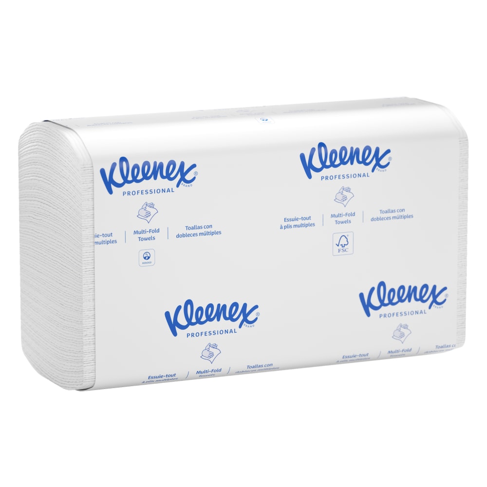 Kleenex Premiere 1-Ply Paper Towels, 50% Recycled, 120 Sheets Per Pack, Case Of 25 Packs