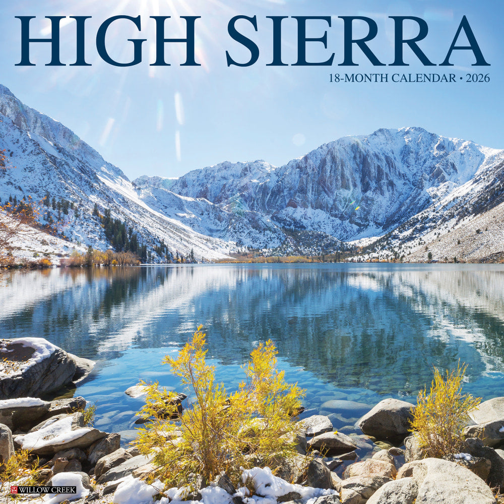 2026 Willow Creek Press Scenic Monthly Wall Calendar, 12in x 12in, High Sierra, January To December, 55830