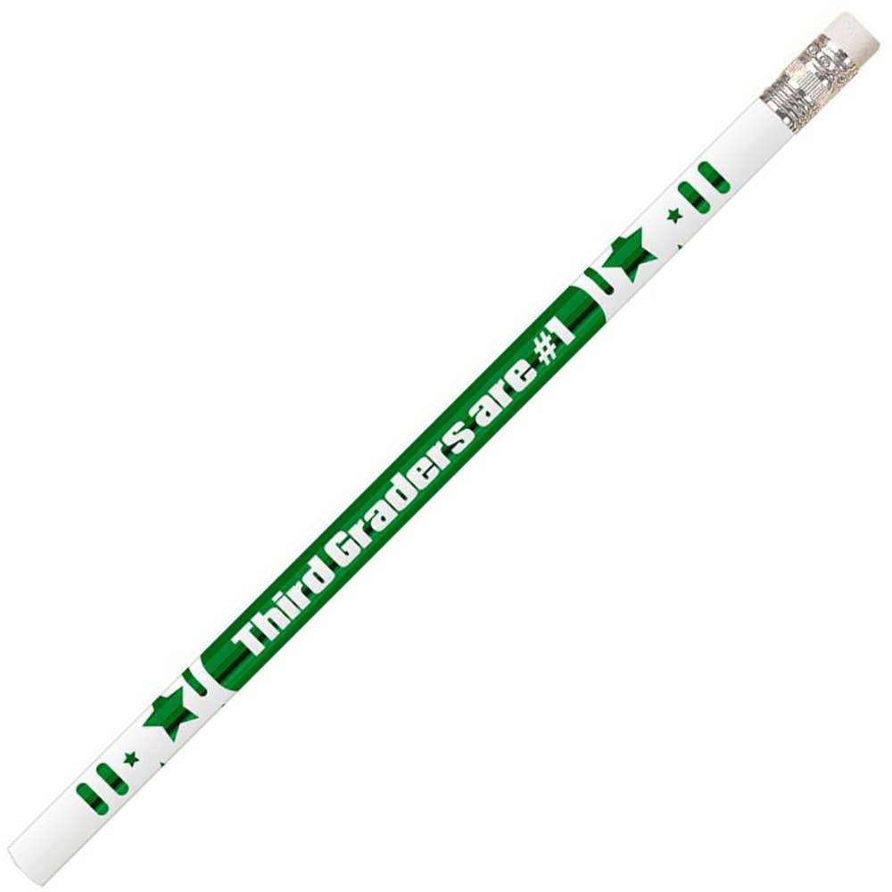 Musgrave Pencil Co. Inc. Motivational Pencils, 3rd Graders Are #1, 12 Pencils Per Pack, Set Of 12 Packs