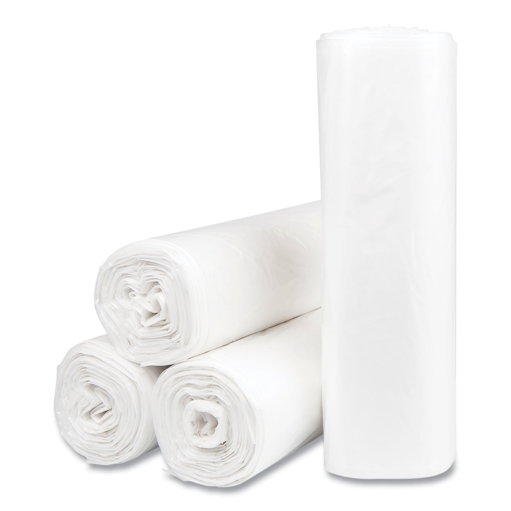 Interplast Group High Density Commercial Can Liner Value Pack, 30 gal, 0.35 mil, 9 mic, 30in x 36in, Natural, 25 Bags/Roll, 20 Rolls/CT