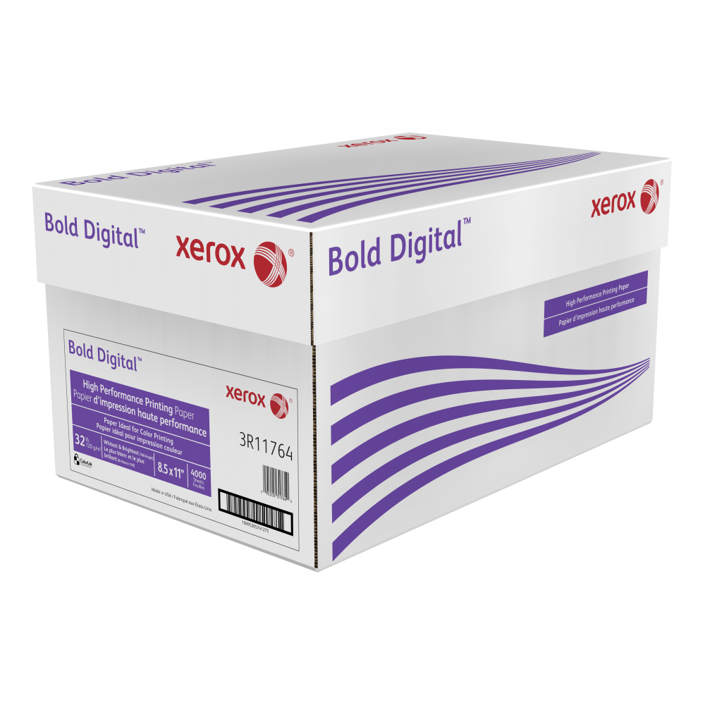 Xerox Bold Digital Printing Paper, 8 Reams, Letter Size, 100 (U.S.) Brightness, 32 Lb Text (120 gsm), Ream Of 500 Sheets - 3R11764PY-CS