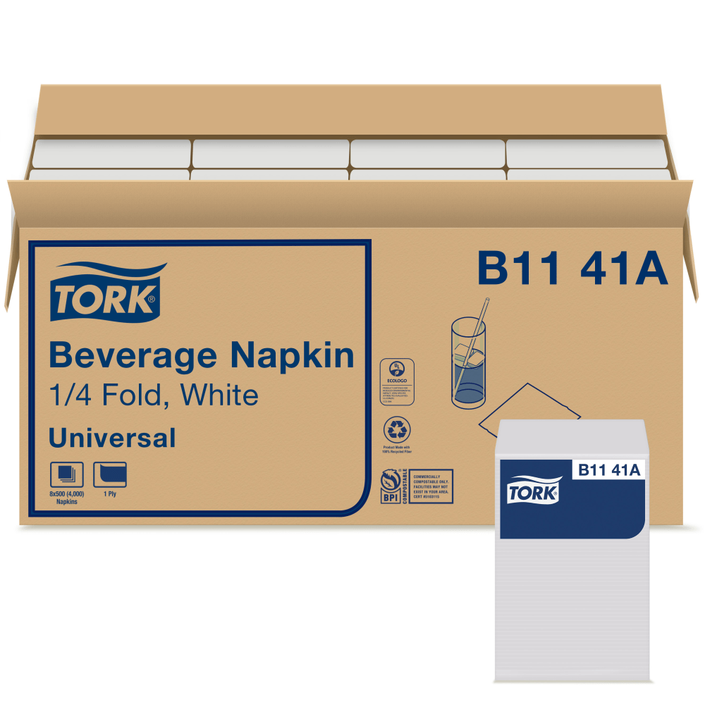 Tork Universal Napkin, 1-ply, White - B1141A