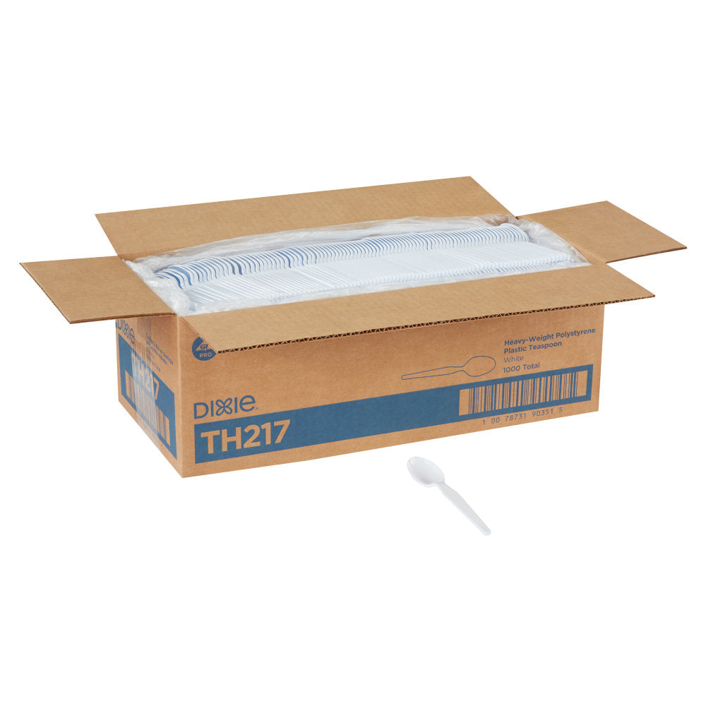 Dixie Heavy-Weight Polystyrene Spoons, White, 1,000 Per Case