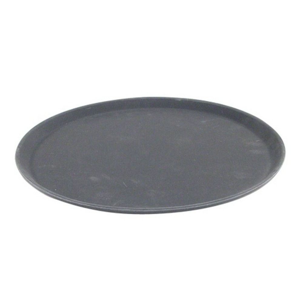Carlisle Griptite 2 Round Serving Tray, 14in, Black