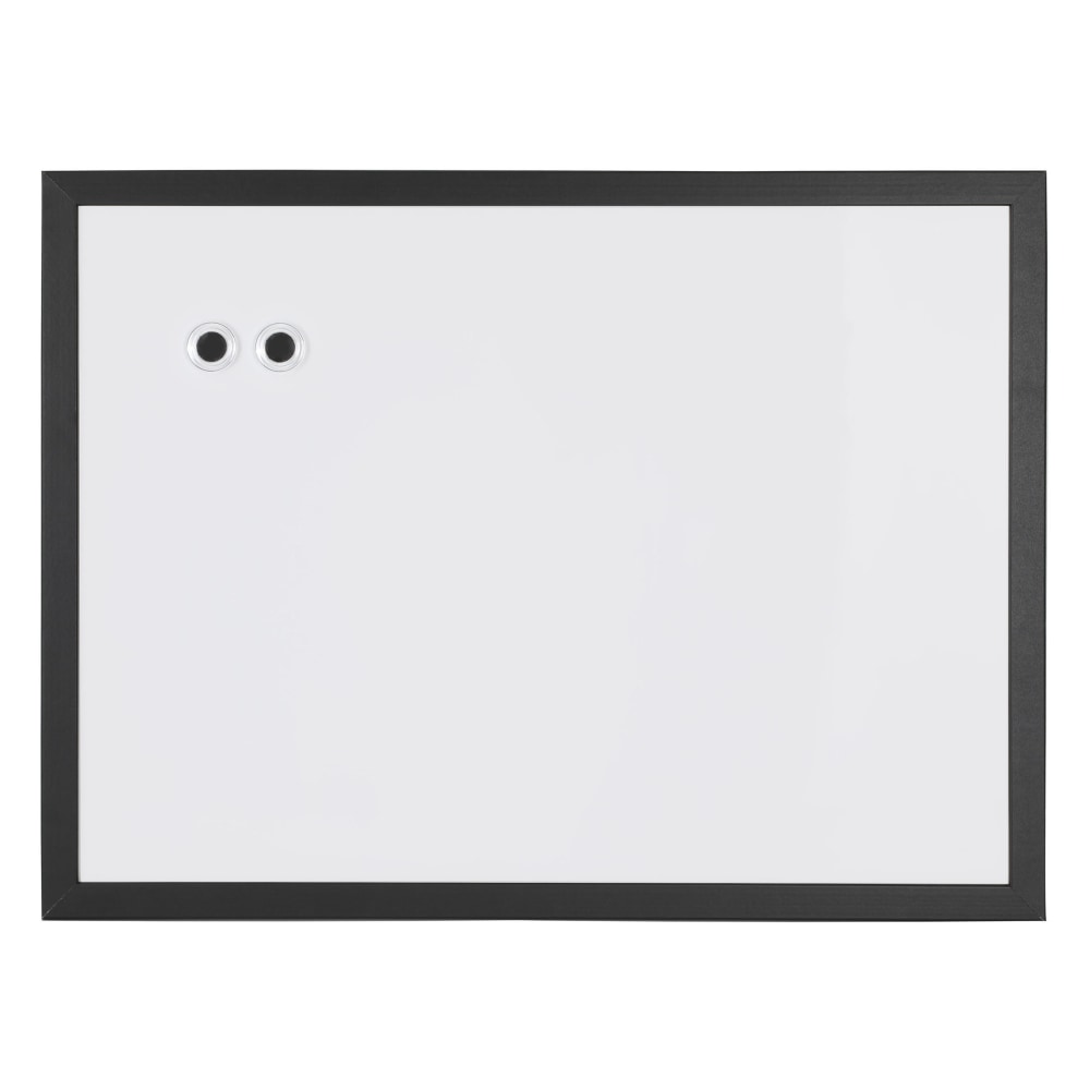 Realspace Magnetic Dry-Erase Whiteboard, 24in x 36in, Black Finish Frame