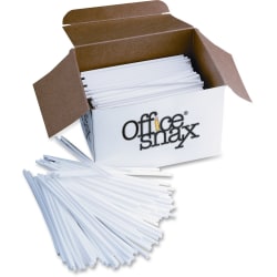 Office Snax Breakroom Stir Sticks, White, 1000/Box
