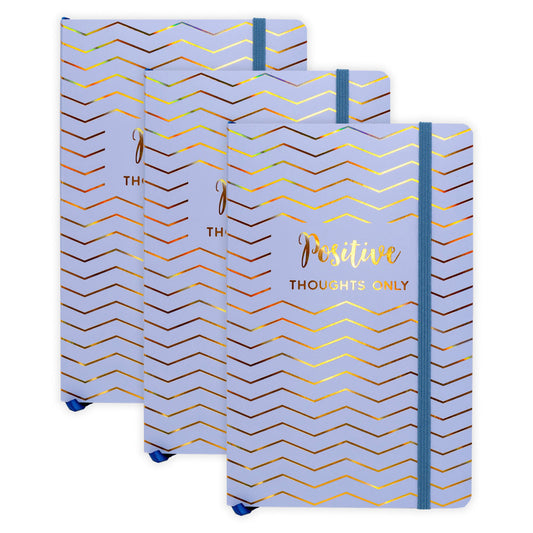 Pukka Pads Haze Journal, 8.2in x 5.11in, College Ruled, 192 Pages, Blue, Pack Of 3