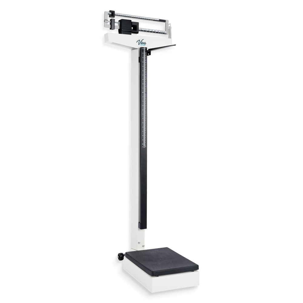 Alpine Vivacomfort ADIME904-02 Physician Beam Scale With Height Rod, 58.2inH x 19.29inW x 5.51inD, White