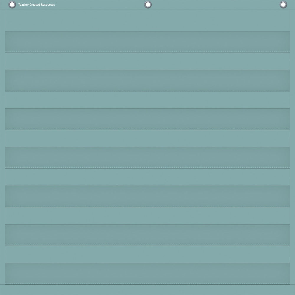 Teacher Created Resources 7 Pocket Chart, 28in x 28in, Calming Blue
