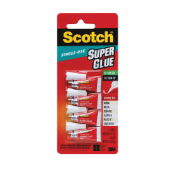 Scotch Super Glue Gel, .017 oz, 4-Pack - Fast-Drying, No Run Gel Formula