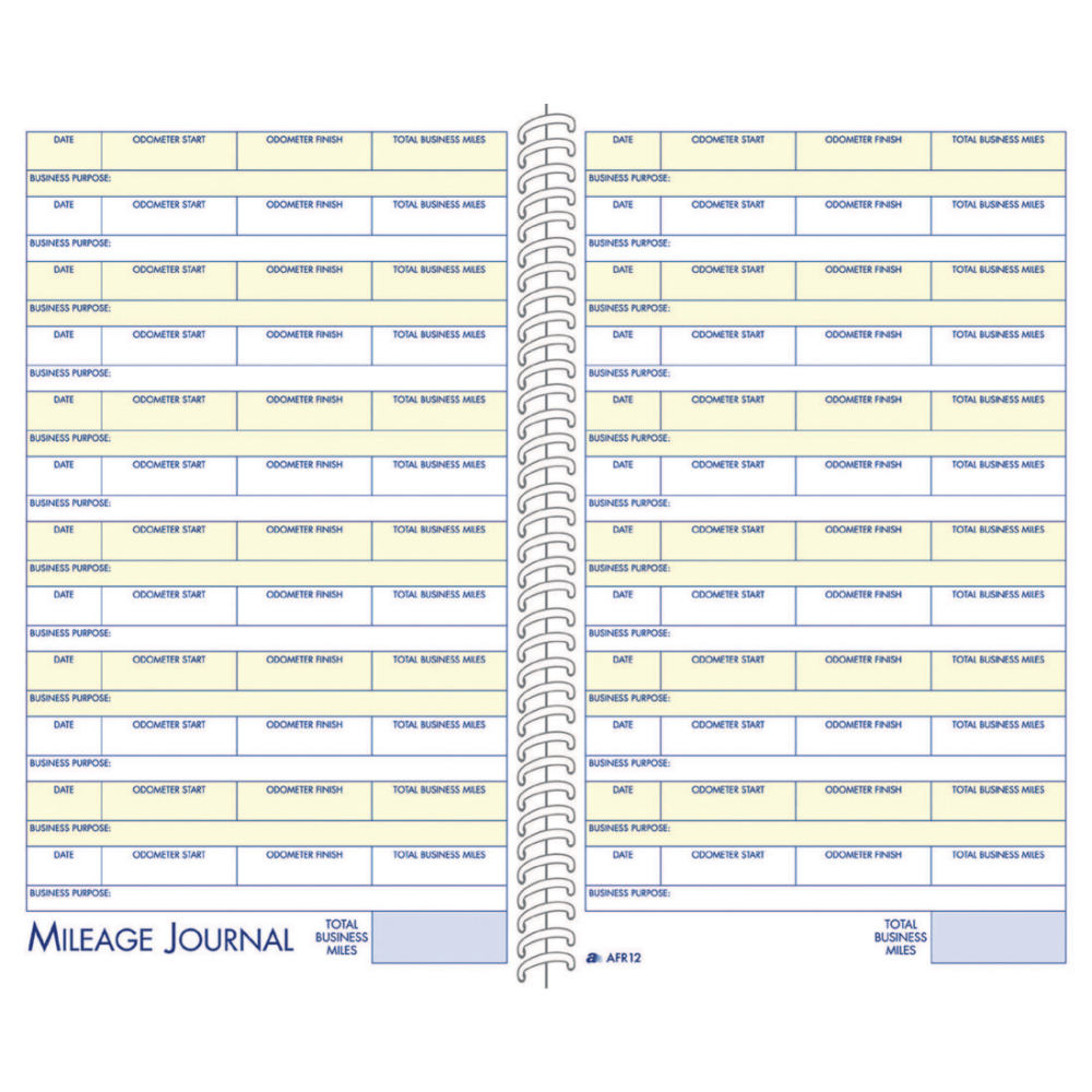 Adams Vehicle Mileage And Expense Book, 5 1/4in x 8 1/2in