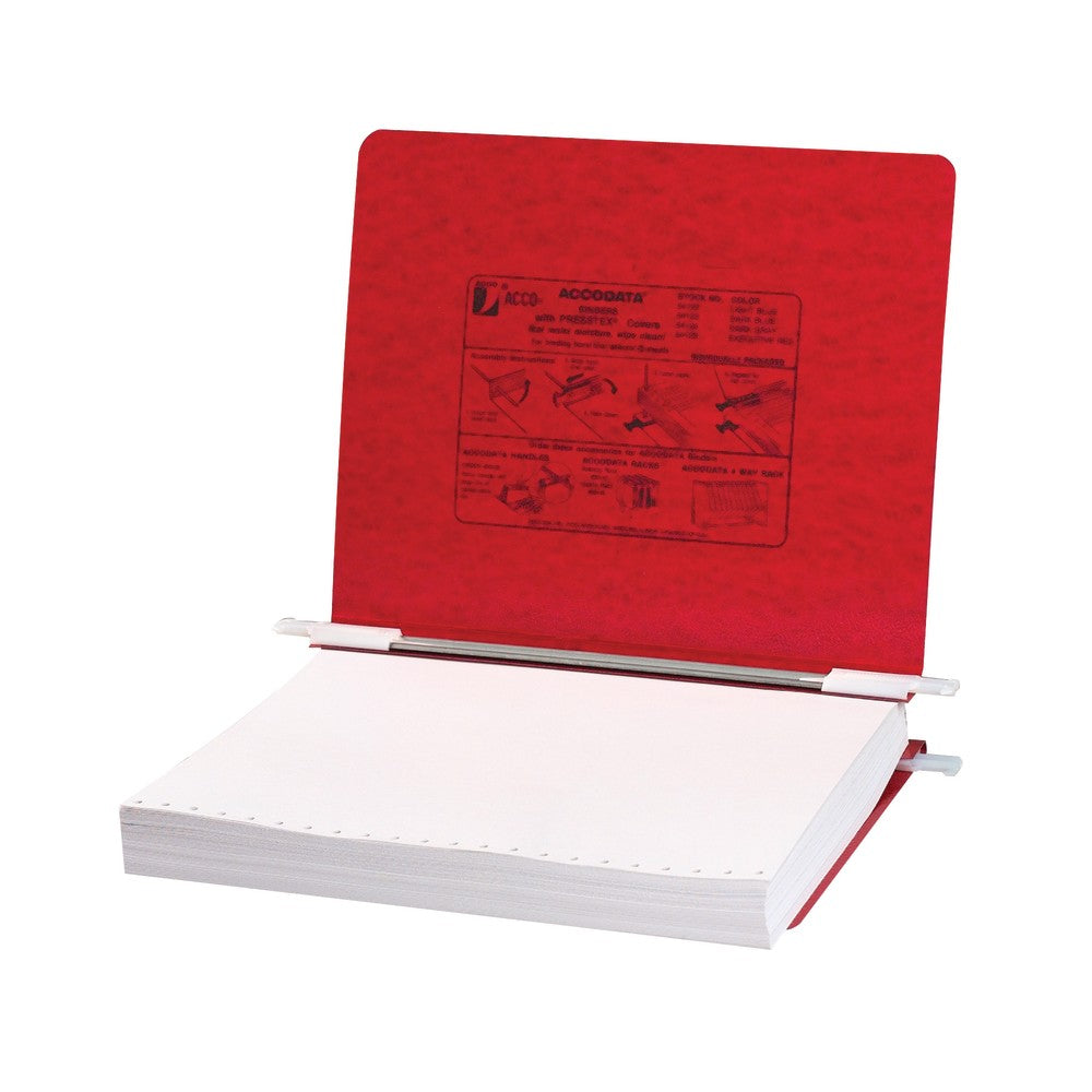 Wilson Jones Presstex Data Binder With Retractable Hooks, 60% Recycled, Red